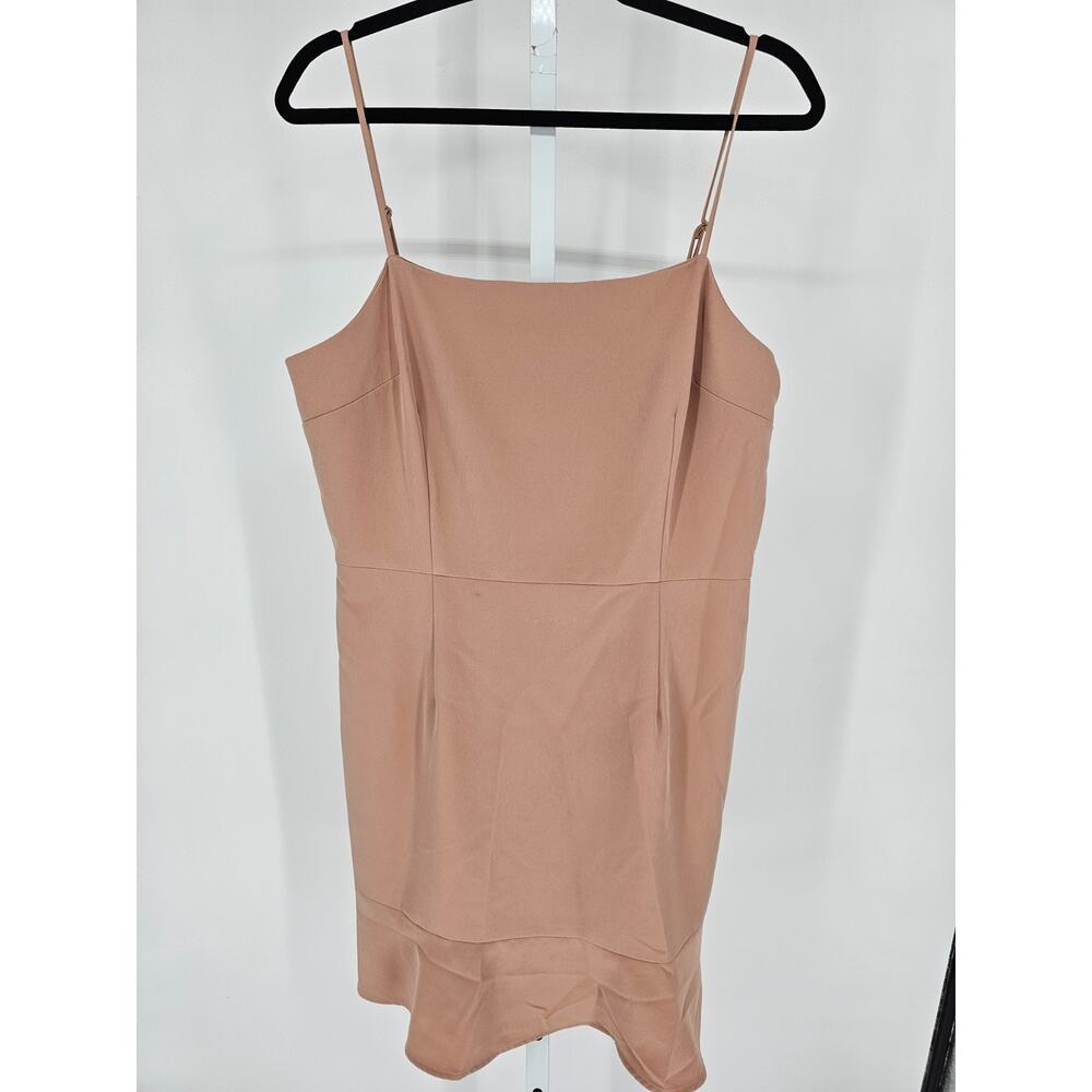 Gianni Bini Womens Sz 12 Knee Length Dress Spaghetti Strap Blush Pink NEW